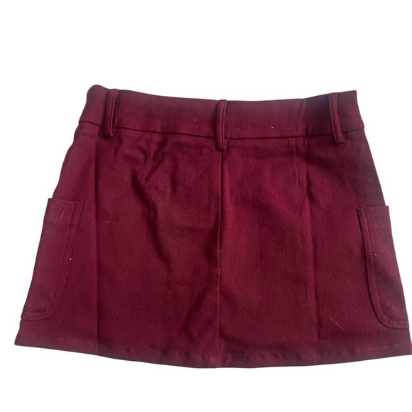 Princess Polly Brinley Mini Skirt – Burgundy – Size US 2 / AU 6 – NWT - Picture 2 of 5